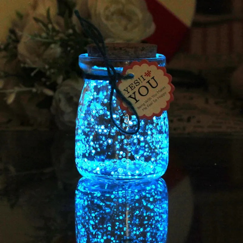 Luminous Glow-in-the-Dark Powder – Colorful Fluorescent Sand for DIY Crafts, Home & Party Decorations