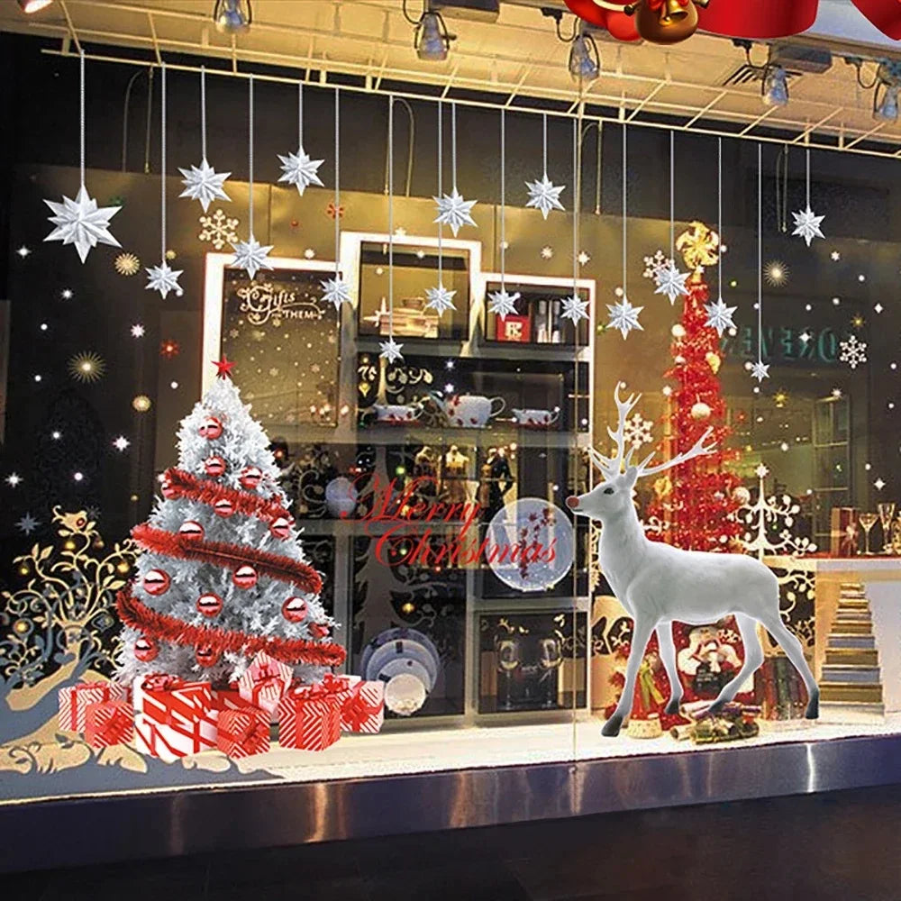 Hot Sale Christmas DIY Glass Stickers Decorative Stickers !