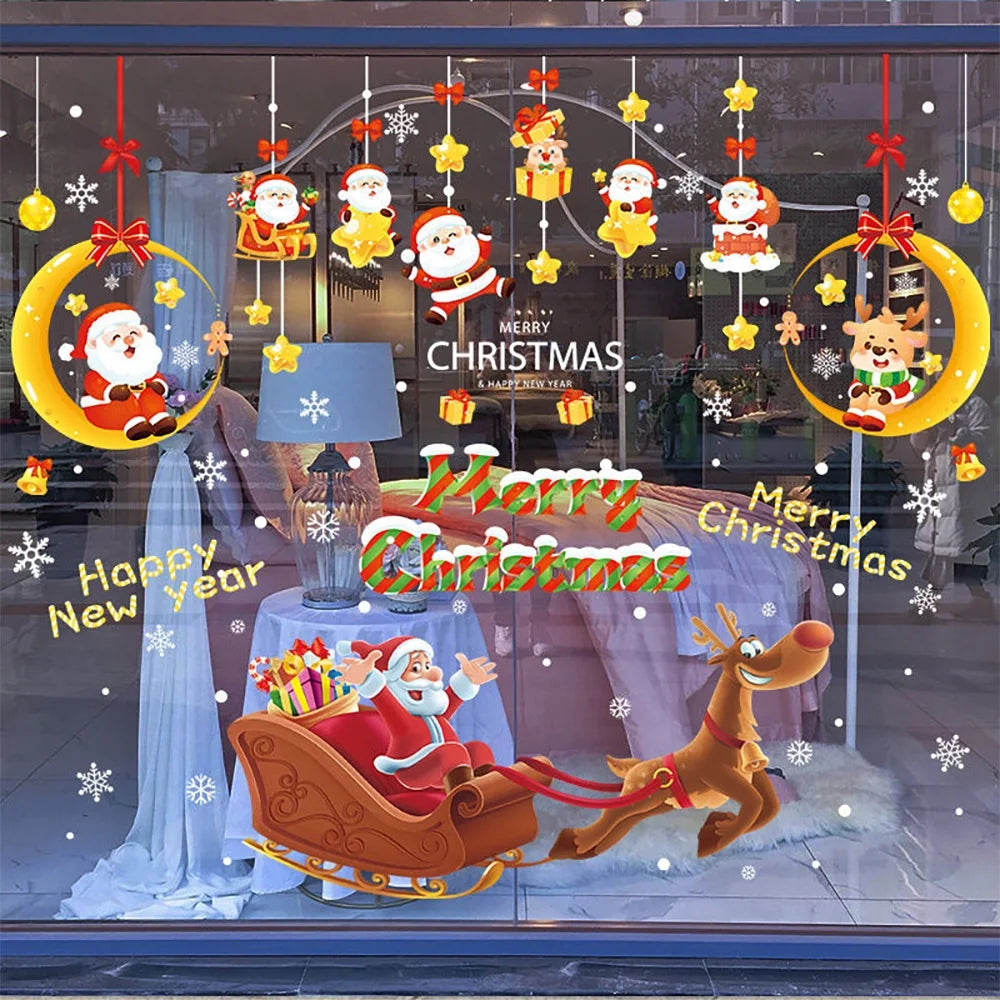 Hot Sale Christmas DIY Glass Stickers Decorative Stickers !