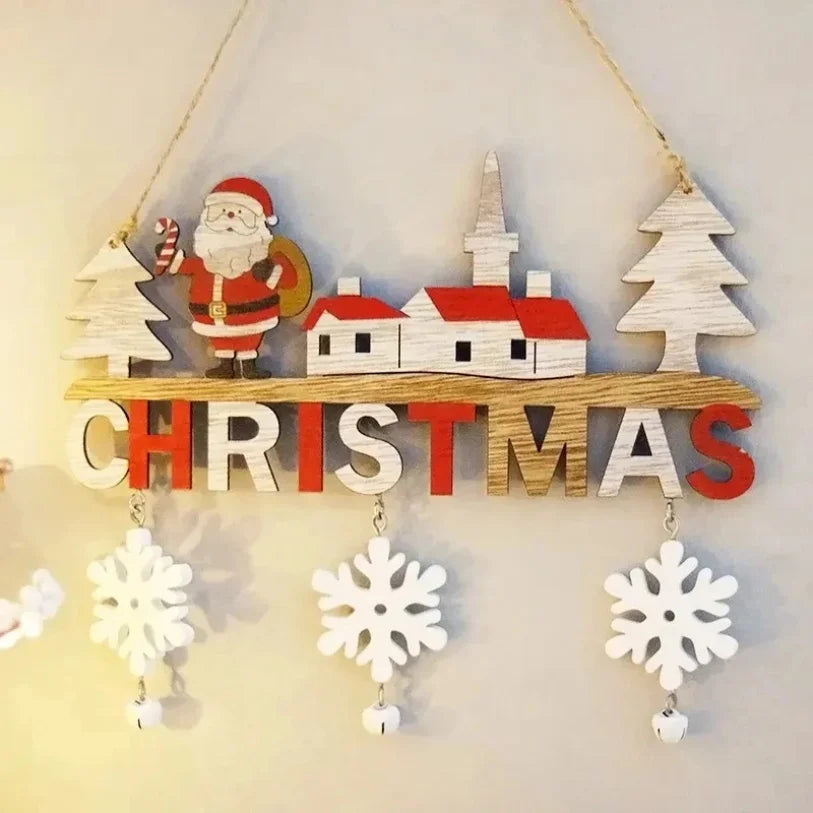 Gnome Santa Claus Wooden Hanging Ornament – 2025 Merry Christmas