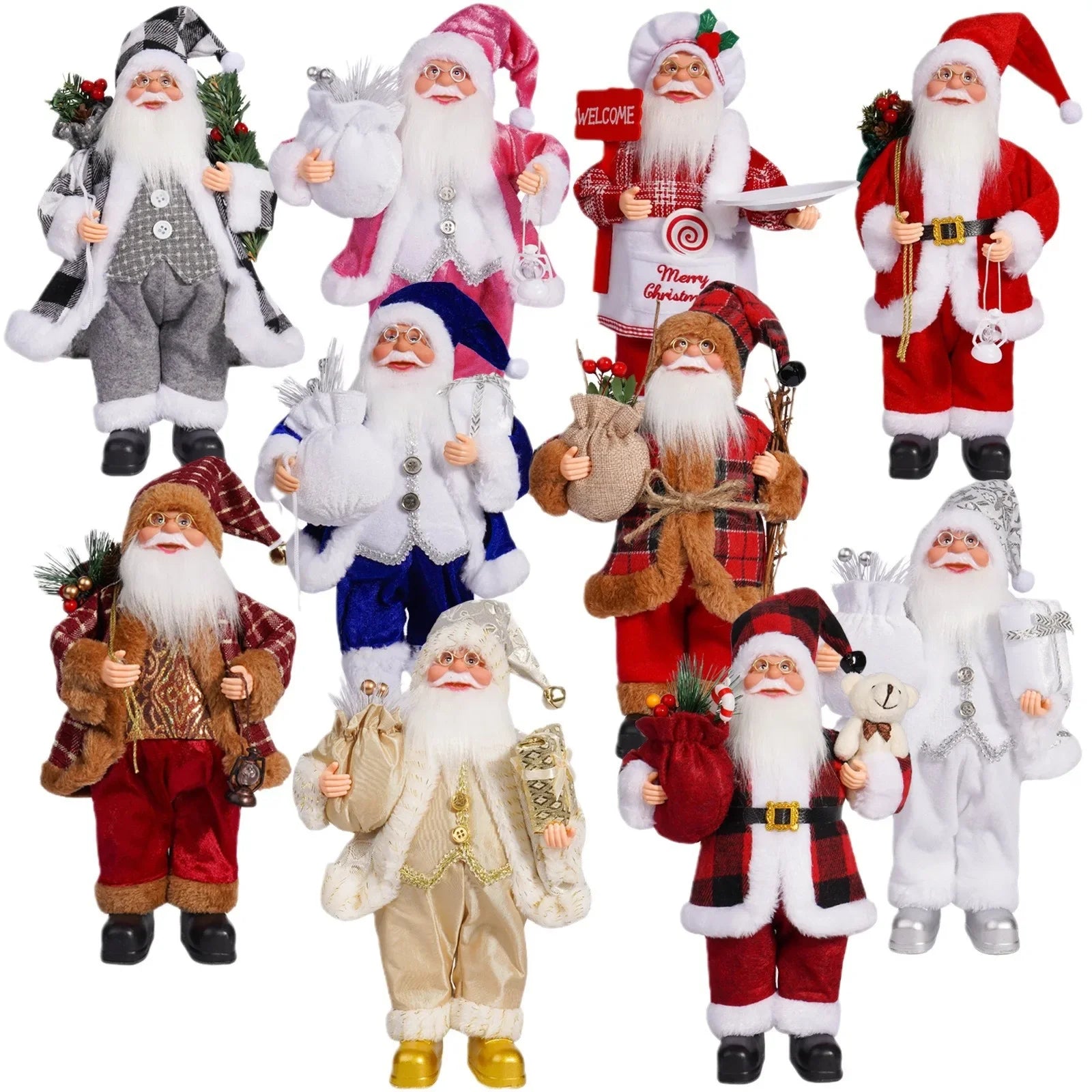 Santa Claus Doll with Gift Bags โ 2025 Christmas Home & Party Decoration Ornament