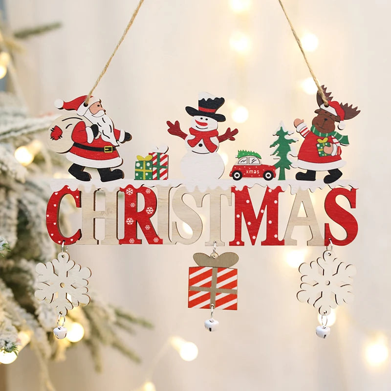 Gnome Santa Claus Wooden Hanging Ornament – 2025 Merry Christmas