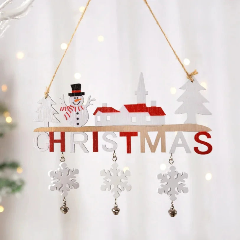 Gnome Santa Claus Wooden Hanging Ornament – 2025 Merry Christmas