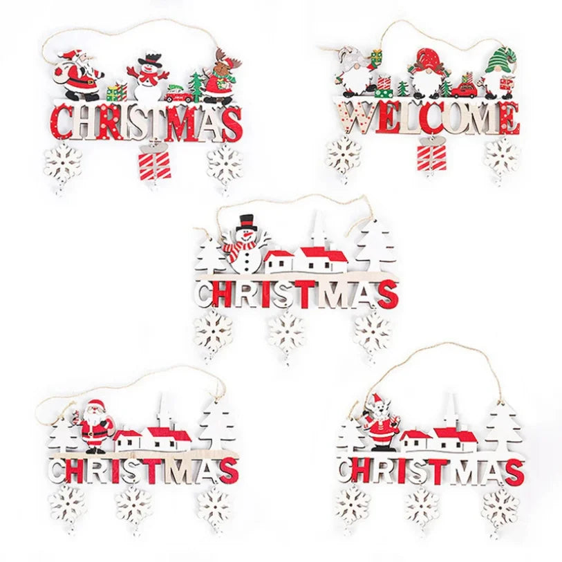 Gnome Santa Claus Wooden Hanging Ornament – 2025 Merry Christmas