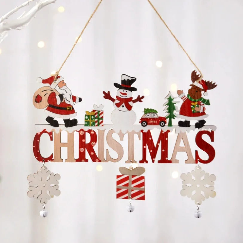 Gnome Santa Claus Wooden Hanging Ornament – 2025 Merry Christmas