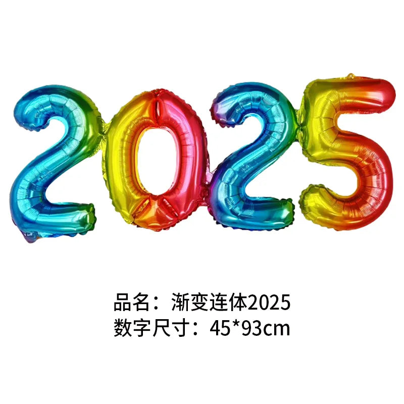 2026 Gold Crown Foil Number Balloons – New Year, Christmas Eve & Graduation Party Decorations