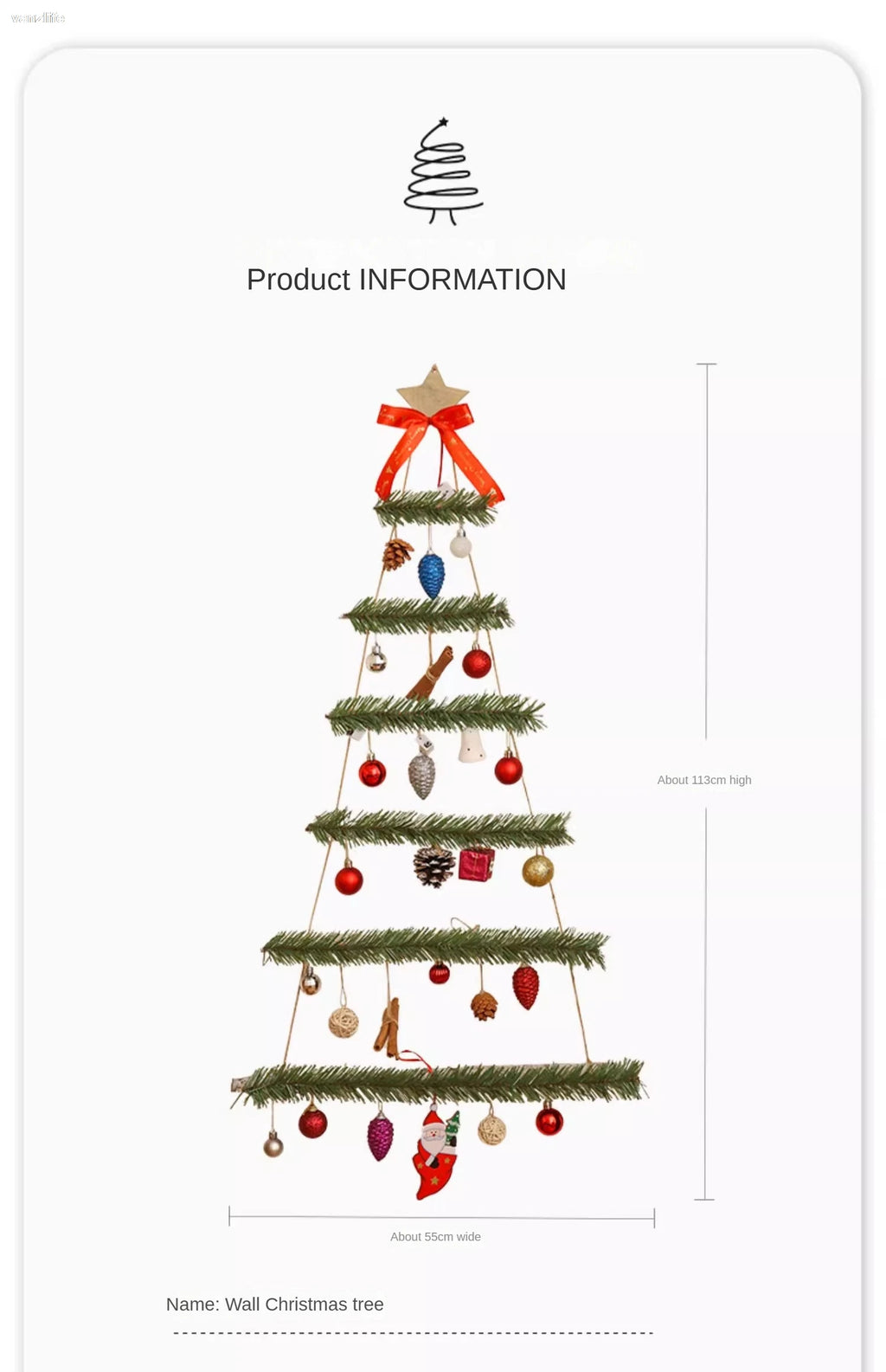 Wall Christmas Hangers Tree Home